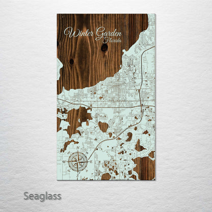 Winter Garden, Florida Engraved Map (Standard)