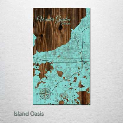 Winter Garden, Florida Engraved Map (Standard)