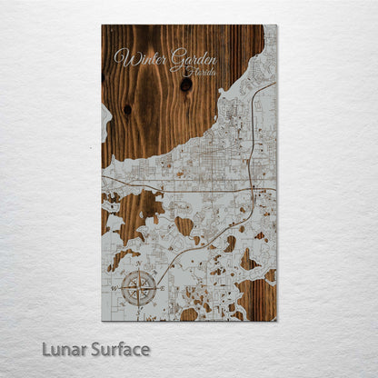 Winter Garden, Florida Engraved Map (Standard)