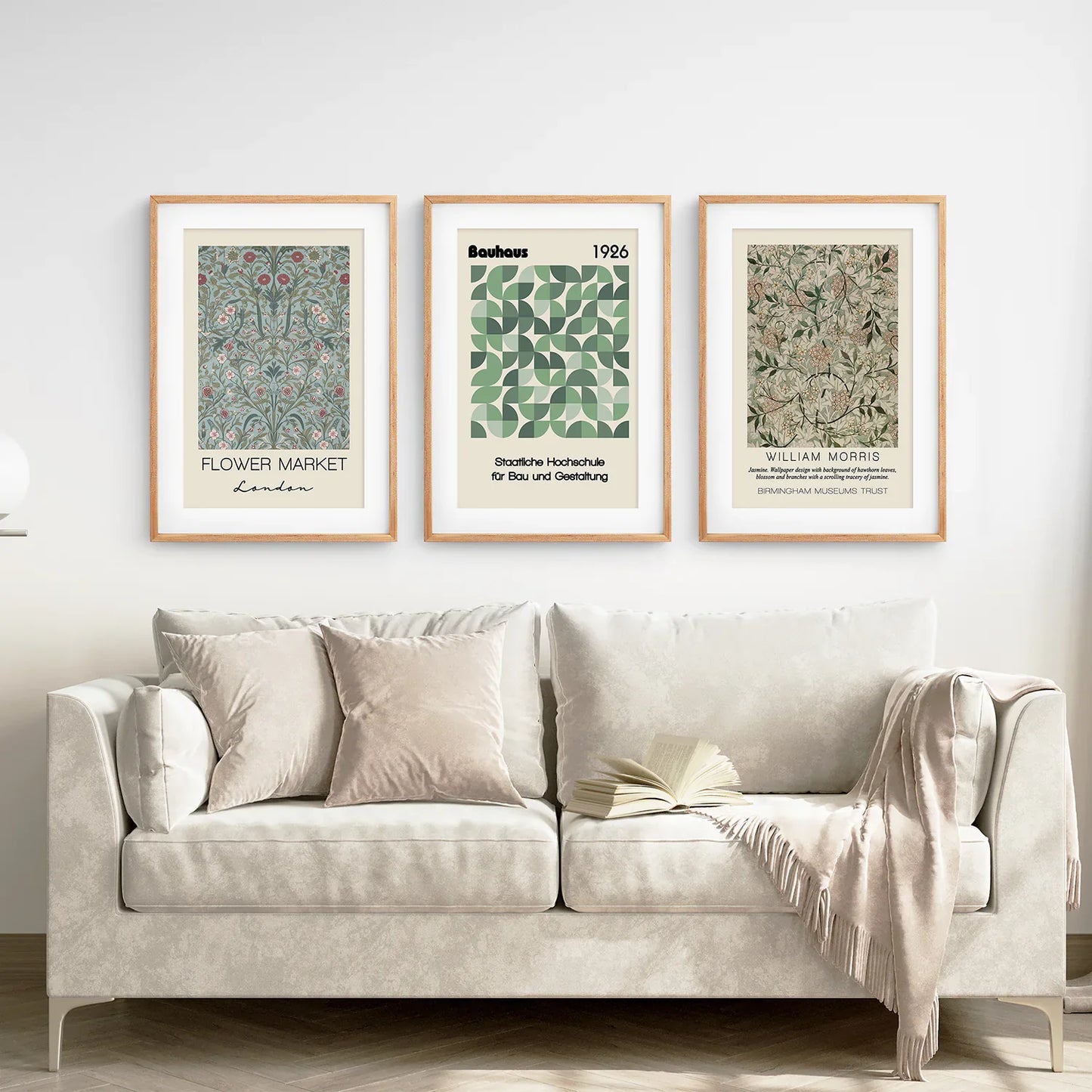 Botanical Neutral Wall Art Home Posters Set