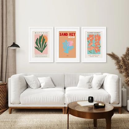 Trendy Colorful Prints Set of 3 Henri Matisse Art