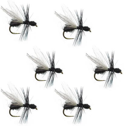 Black Fur Flying Ant Terrestrial Trout Dry Fly - 6 Flies Hook Size 18