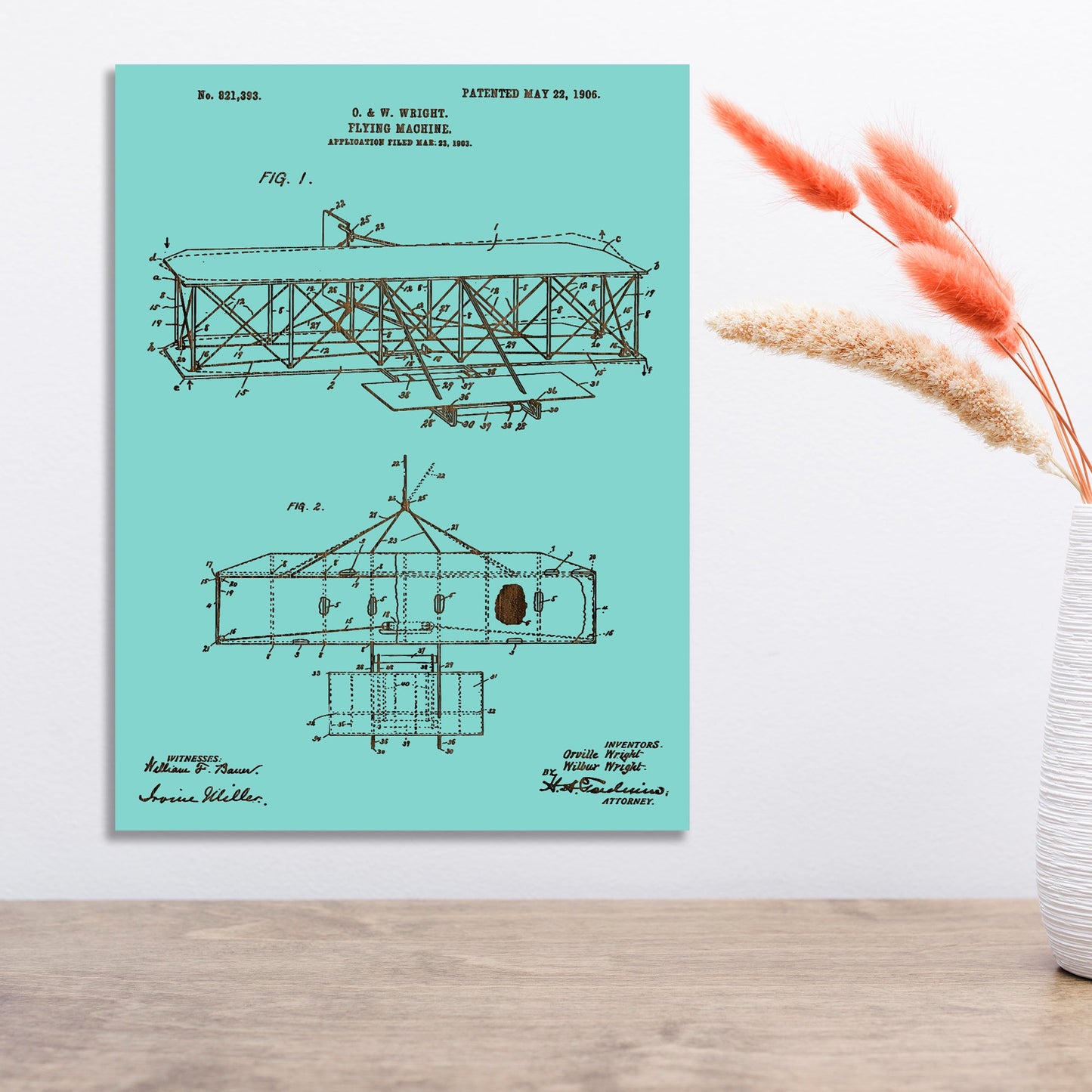 Wright Brother's Flying Machine US Patent