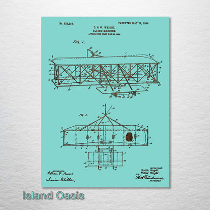 Wright Brother's Flying Machine US Patent