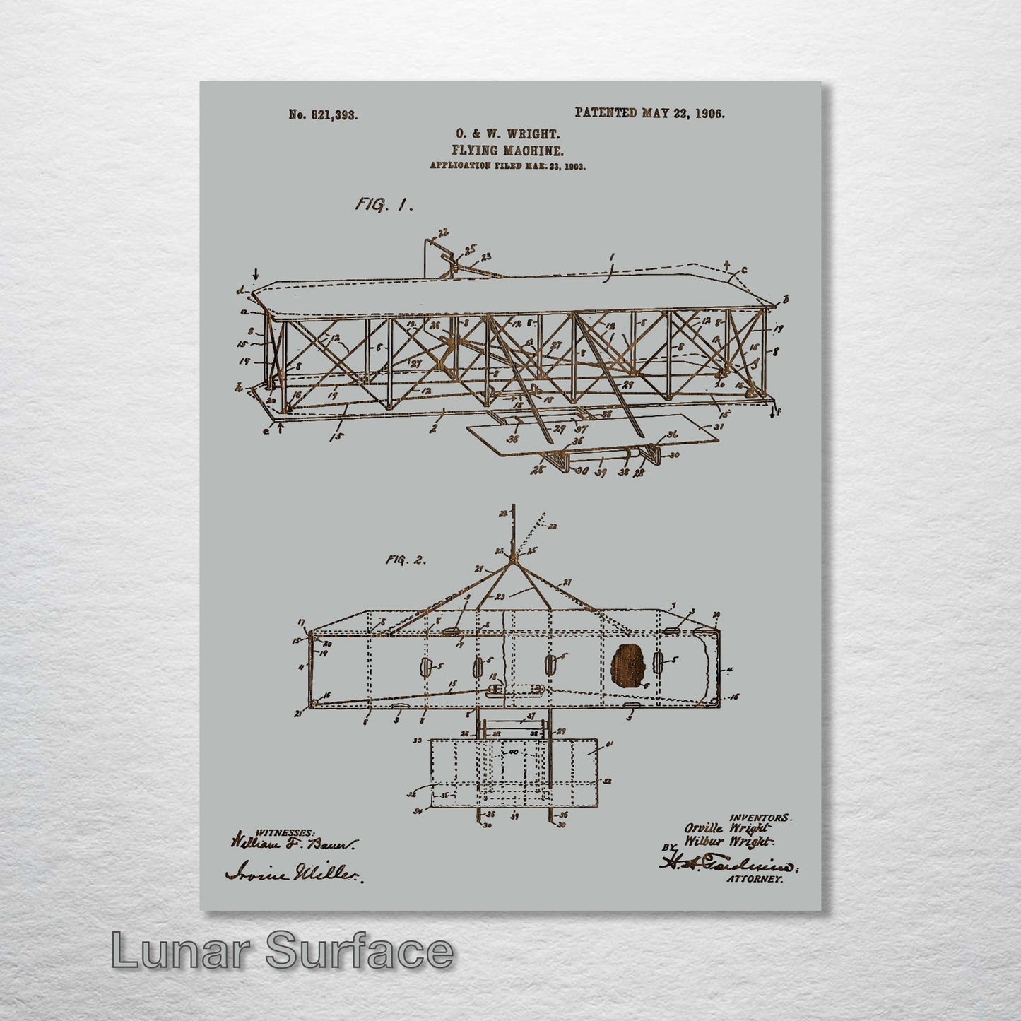 Wright Brother's Flying Machine US Patent