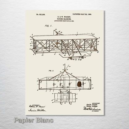 Wright Brother's Flying Machine US Patent