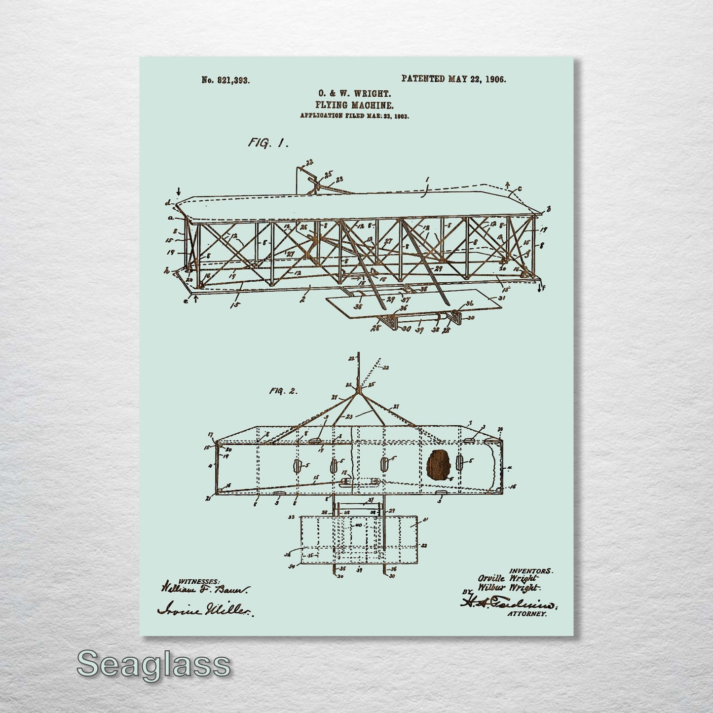 Wright Brother's Flying Machine US Patent