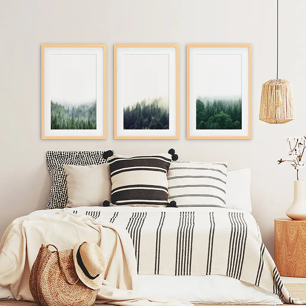 Modern Minimalist Forest Photography. Nordic Wall Art Set