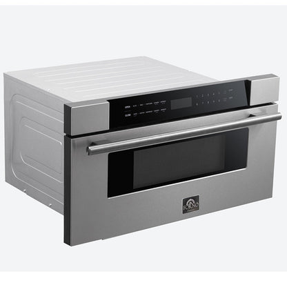 FORNO Capoliveri 30 Inch Stainless-Steel 1000 Watts Microwave Drawer 1.2 cu.ft.