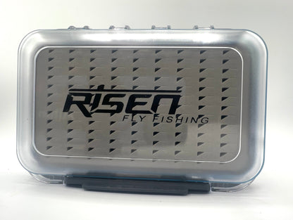 Waterproof fly boxes with gray foam insert