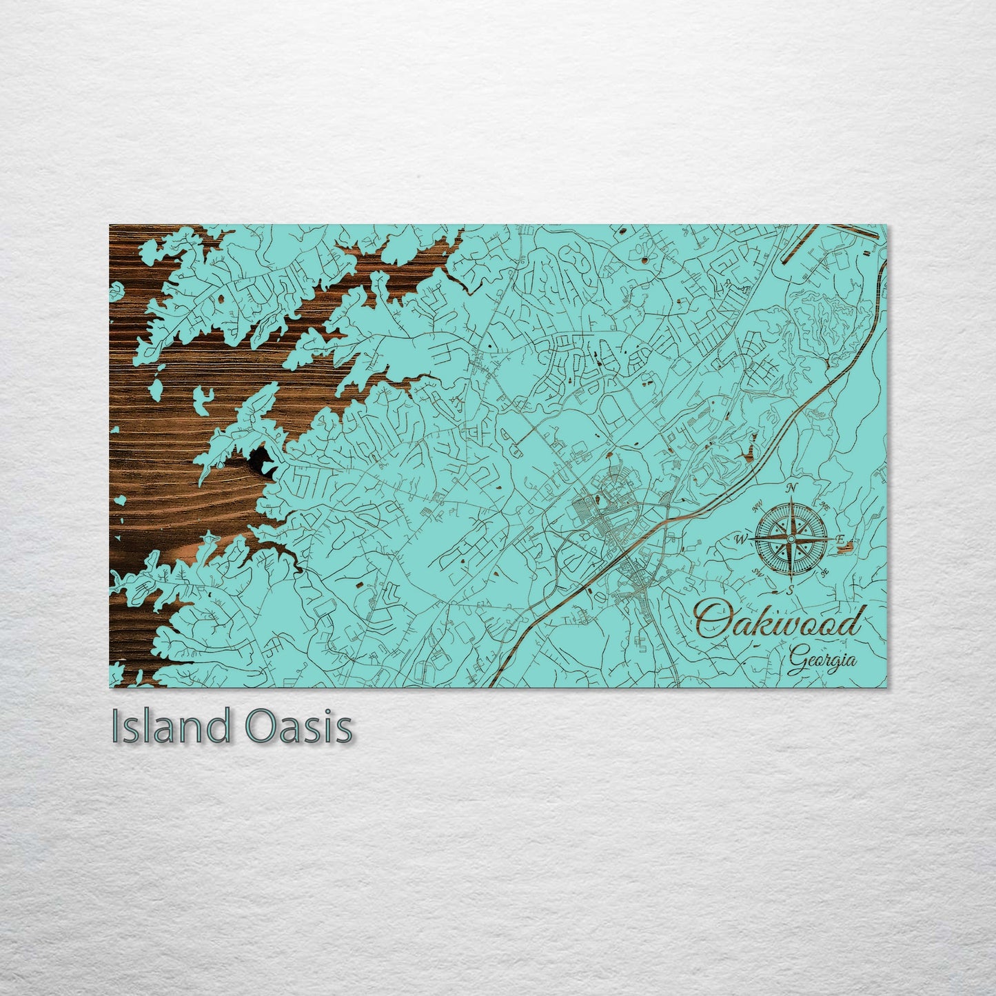 Oakwood, Georgia Street Map