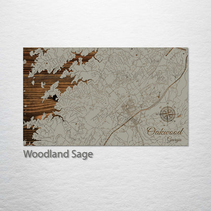 Oakwood, Georgia Street Map