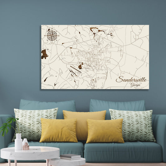 Sandersville, Georgia Street Map