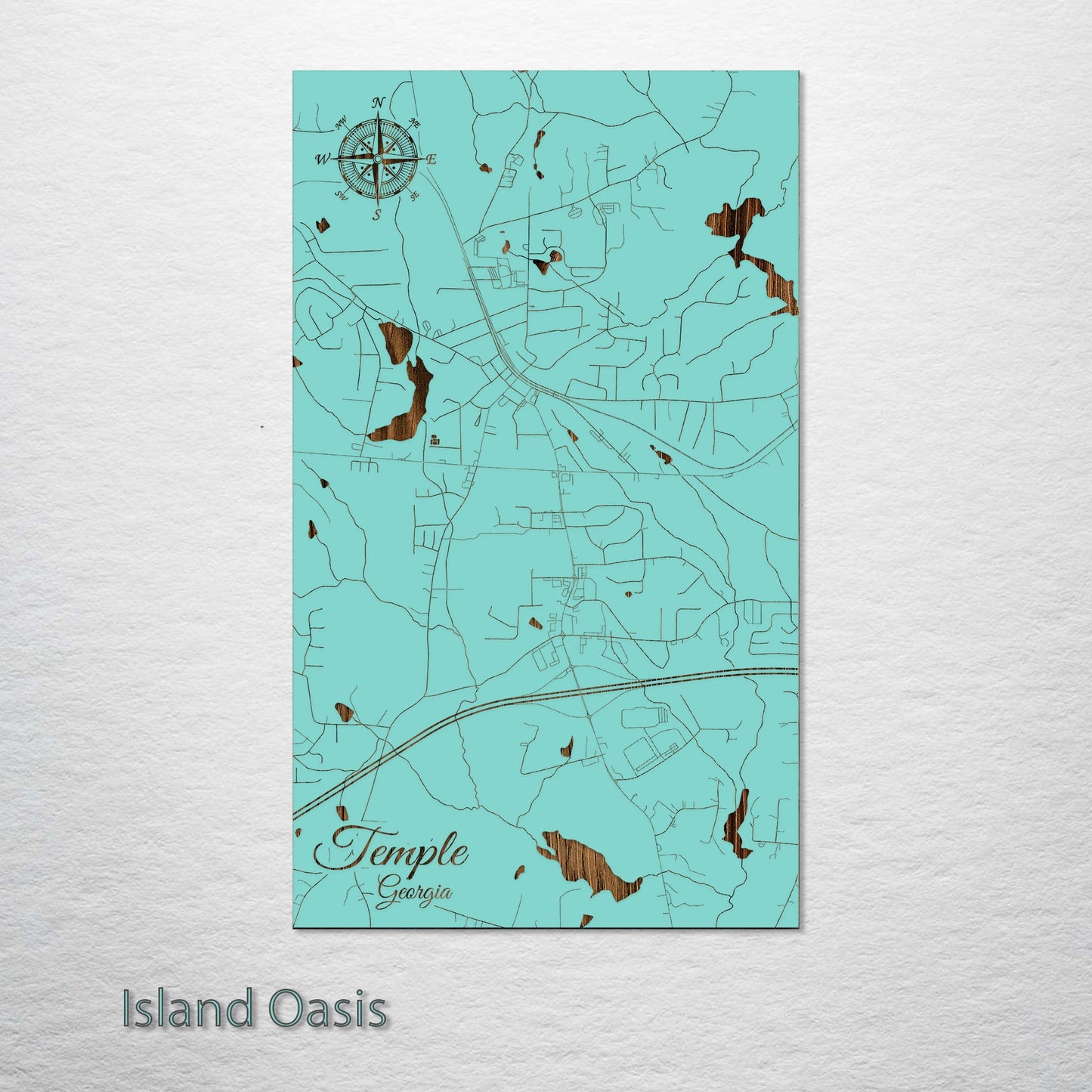 Temple, Georgia Street Map