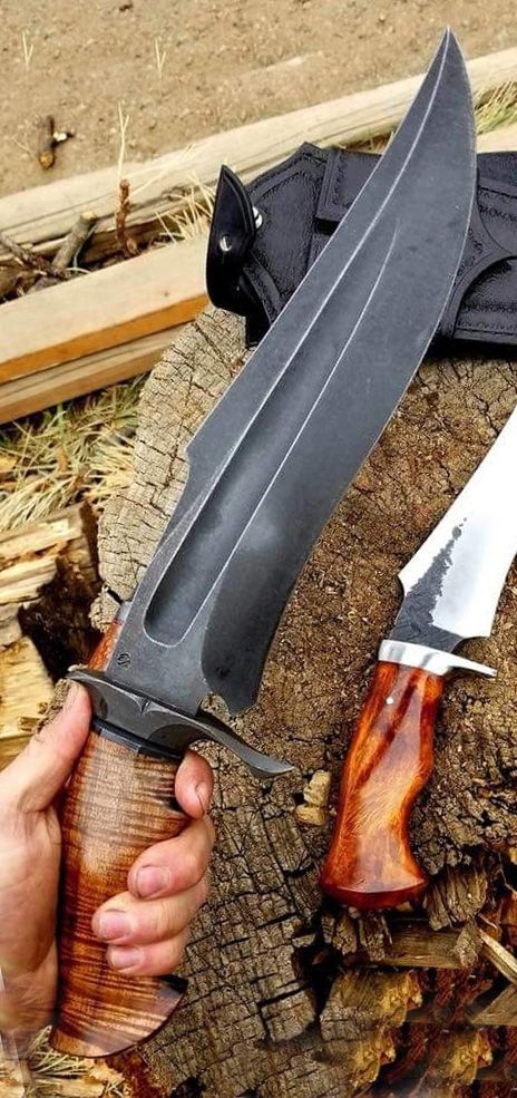 Georgia Hunter Big Knife | 16" 1095 Steel Blade with Burl Walnut Handle
