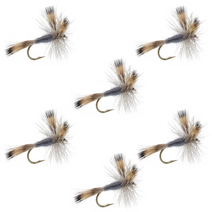 Gray Wulff Classic Trout Dry Fly - 6 Flies Hook Size 12
