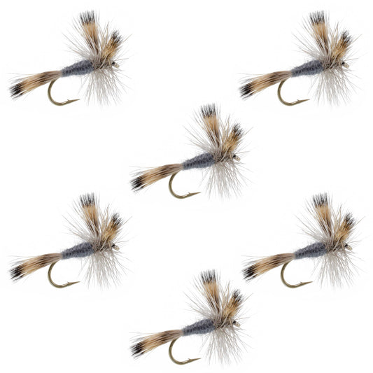 Gray Wulff Classic Trout Dry Fly - 6 Flies Hook Size 14