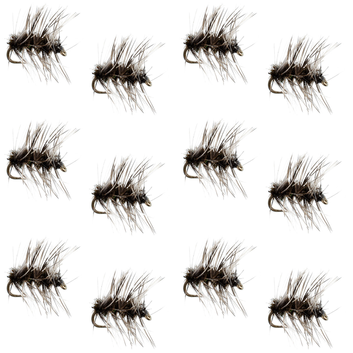 Griffiths Gnat Midge Trout Dry Fly - 12 Flies Size 22