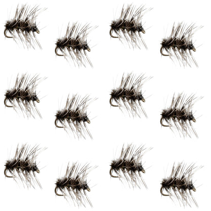 Griffiths Gnat Midge Trout Dry Fly - 12 Flies Size 22