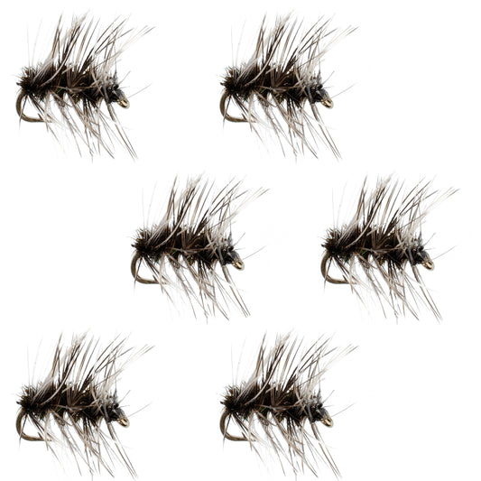 Barbless Griffiths Gnat Midge Trout Dry Fly - 6 Flies Size 22