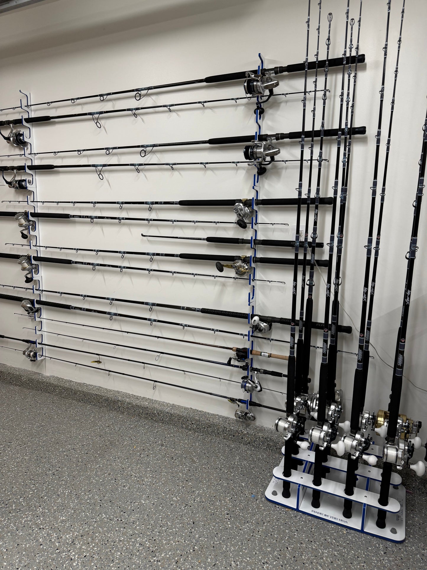 Made in the USA Premium Fishing Rod Racks | Wall or Ceiling or Boat Mounted