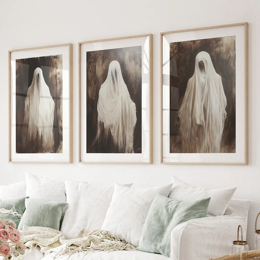 Vintage Ghosts Halloween Wall Art Decor Poster