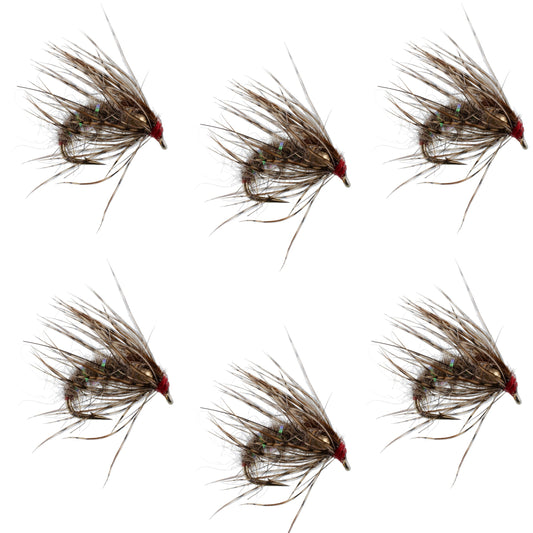Hares Ear Holy Grail Caddis Pupa Emerger 6 Flies Hook Size 14