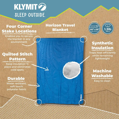 Kylmit Horizon Travel Blanket - Deep Water