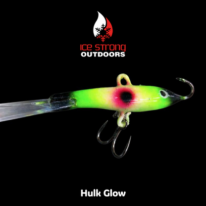 Ice Strong Outdoors - Glow Custom Bay Jiggers -  3/8 oz and 1/2 oz