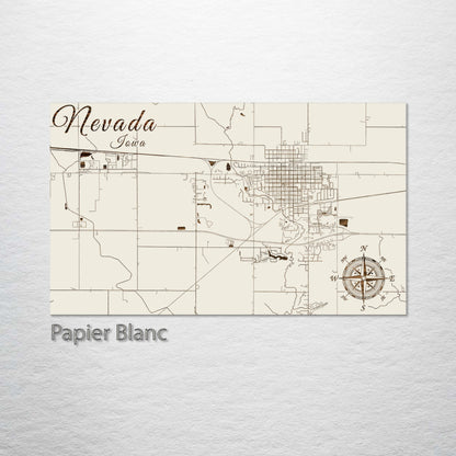 Nevada, Iowa Street Map