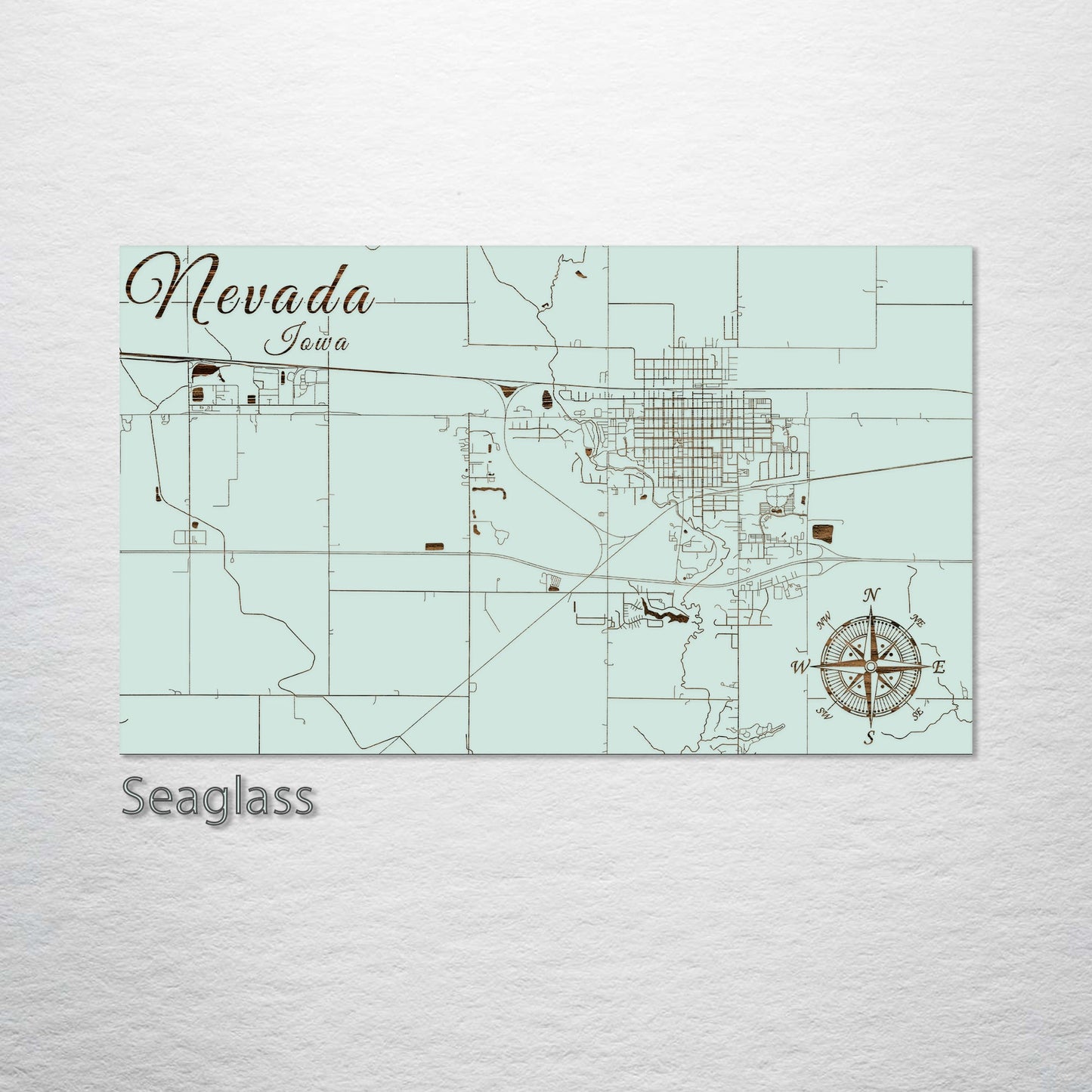 Nevada, Iowa Street Map