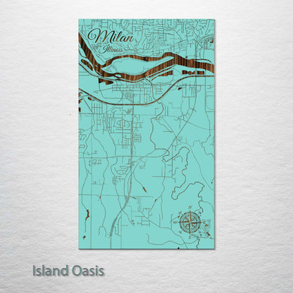 Milan, Illinois Street Map