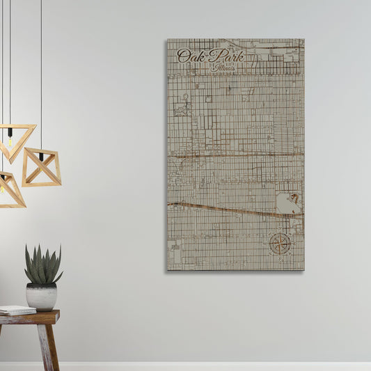 Oak Park, Illinois Street Map