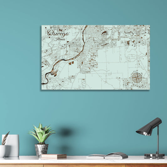 Oswego, Illinois Street Map