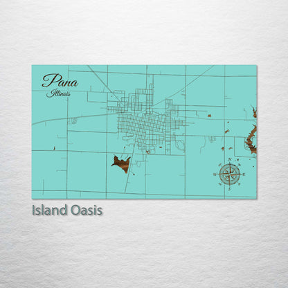 Pana, Illinois Street Map