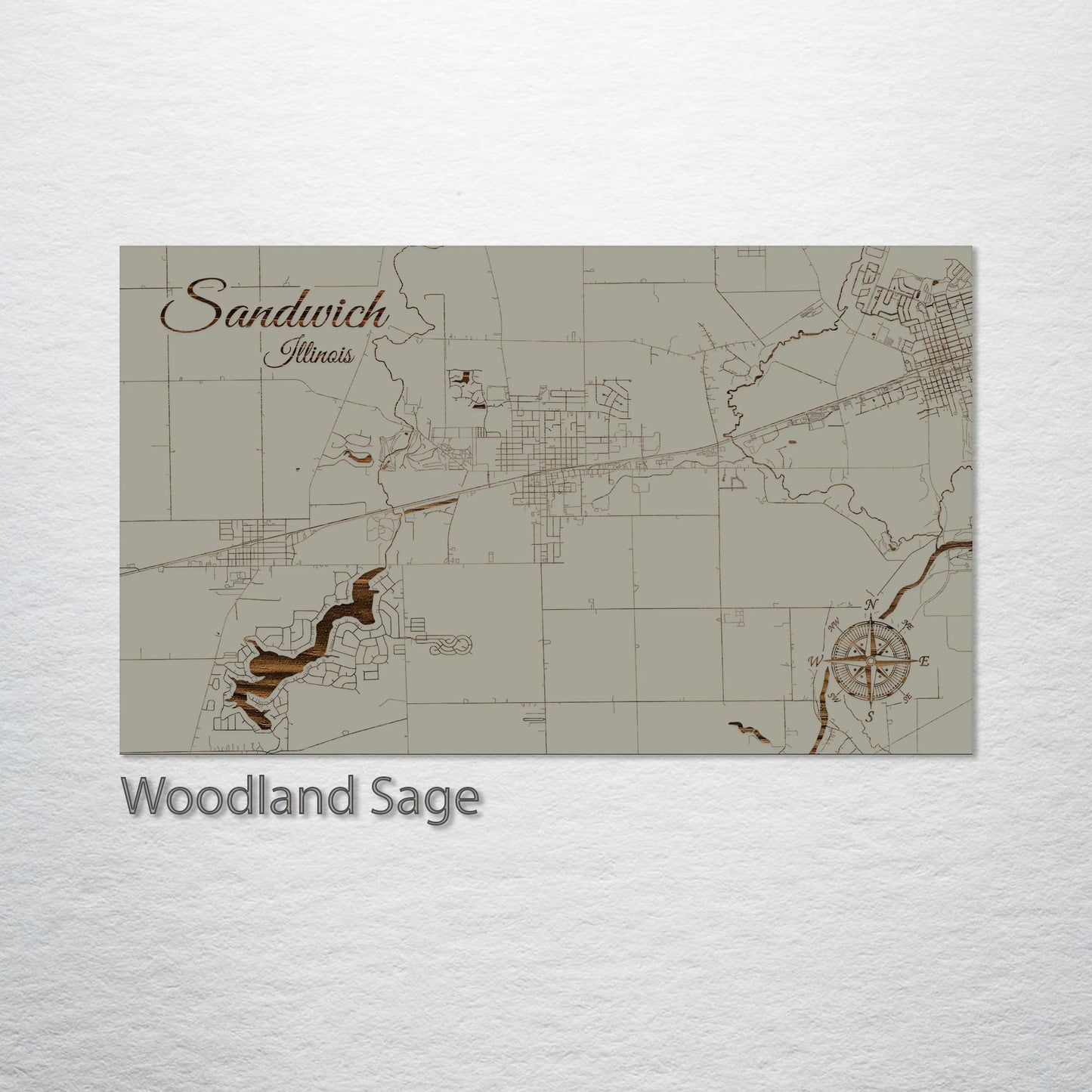 Sandwich, Illinois Street Map