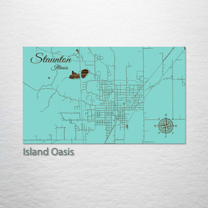 Staunton, Illinois Street Map