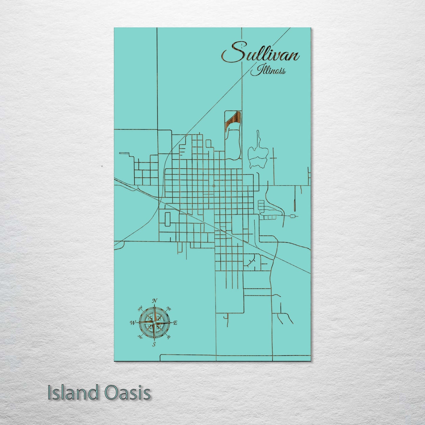 Sullivan, Illinois Street Map