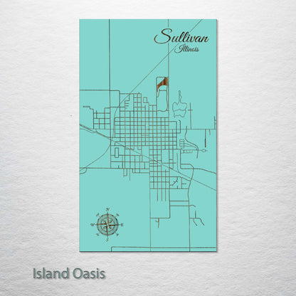 Sullivan, Illinois Street Map