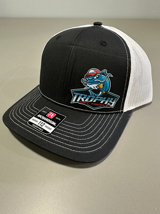 Trophy Cat Tackle Black/White Snap Back Trucker Hat