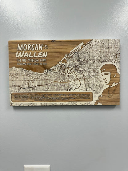 Morgan Wallen - Limited Edition "I'm The Problem Tour" Setlist Map