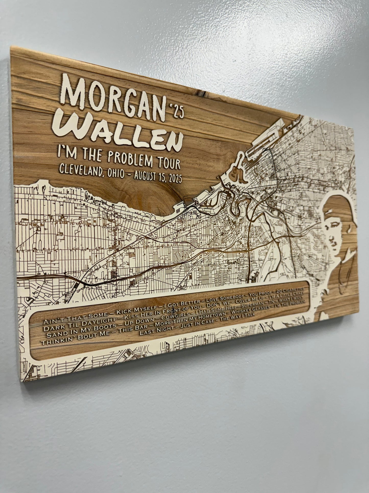 Morgan Wallen - Limited Edition "I'm The Problem Tour" Setlist Map