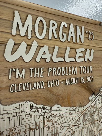 Morgan Wallen - Limited Edition "I'm The Problem Tour" Setlist Map