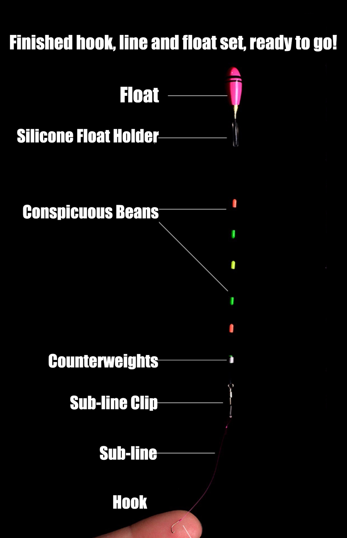 Pre-Tied Tanago Rig Set – Hook, Line & Float