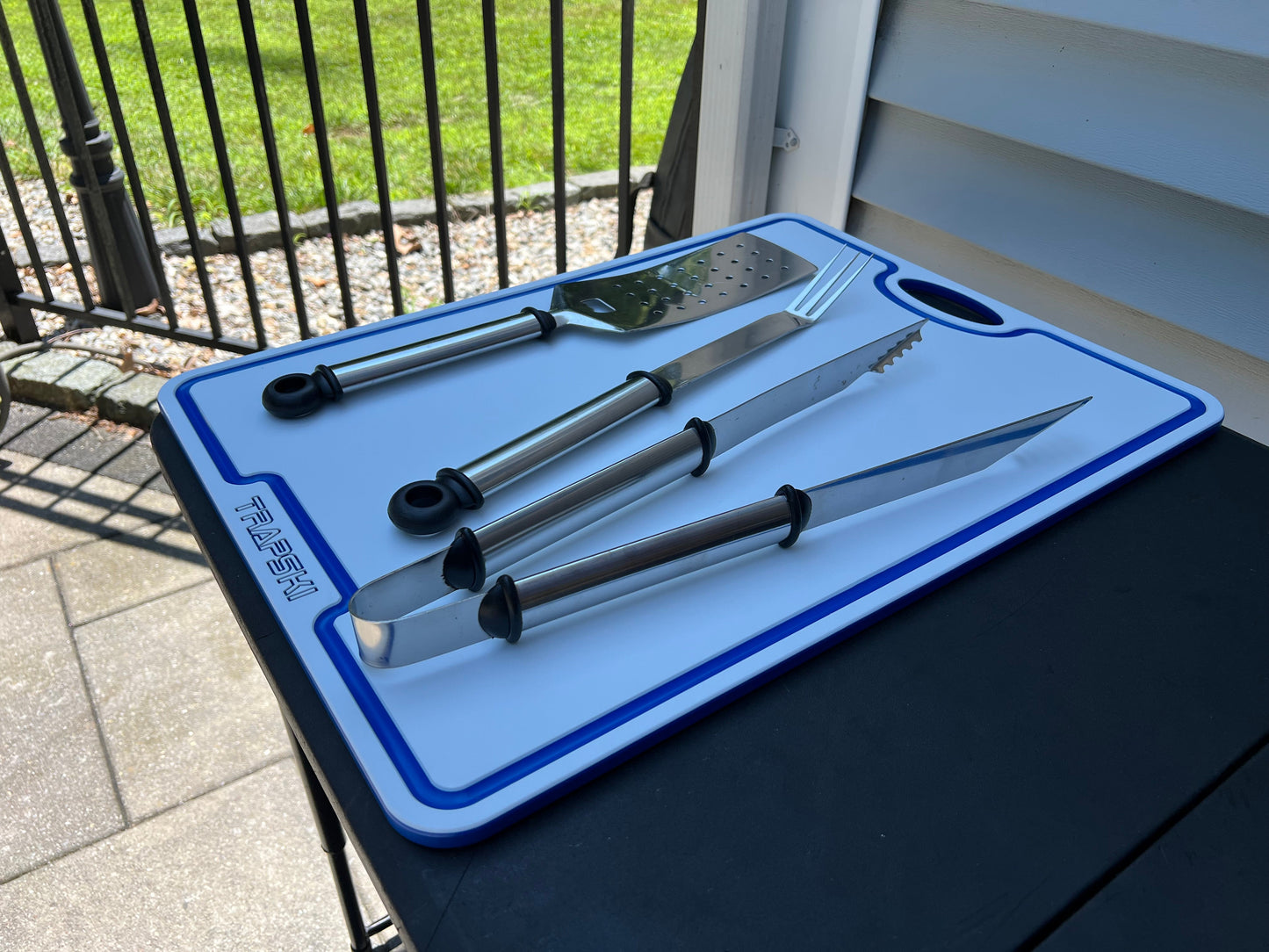 TRAPSKI Premium 1/2 Inch Thick HDPE Cutting Boards | Food-Grade Kitchen Prep Surface | Juice Grooves | Made in the USA