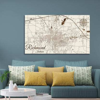 Richmond, Indiana Street Map