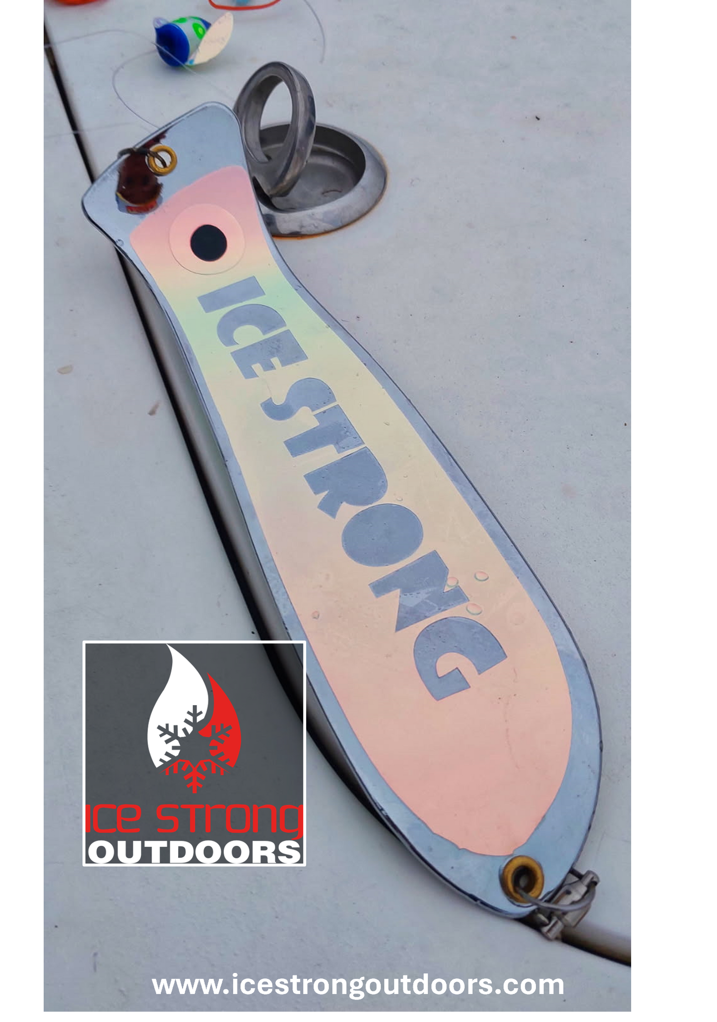 10" Chrome / Glow PERSONALIZED Dual Fin Fishblade