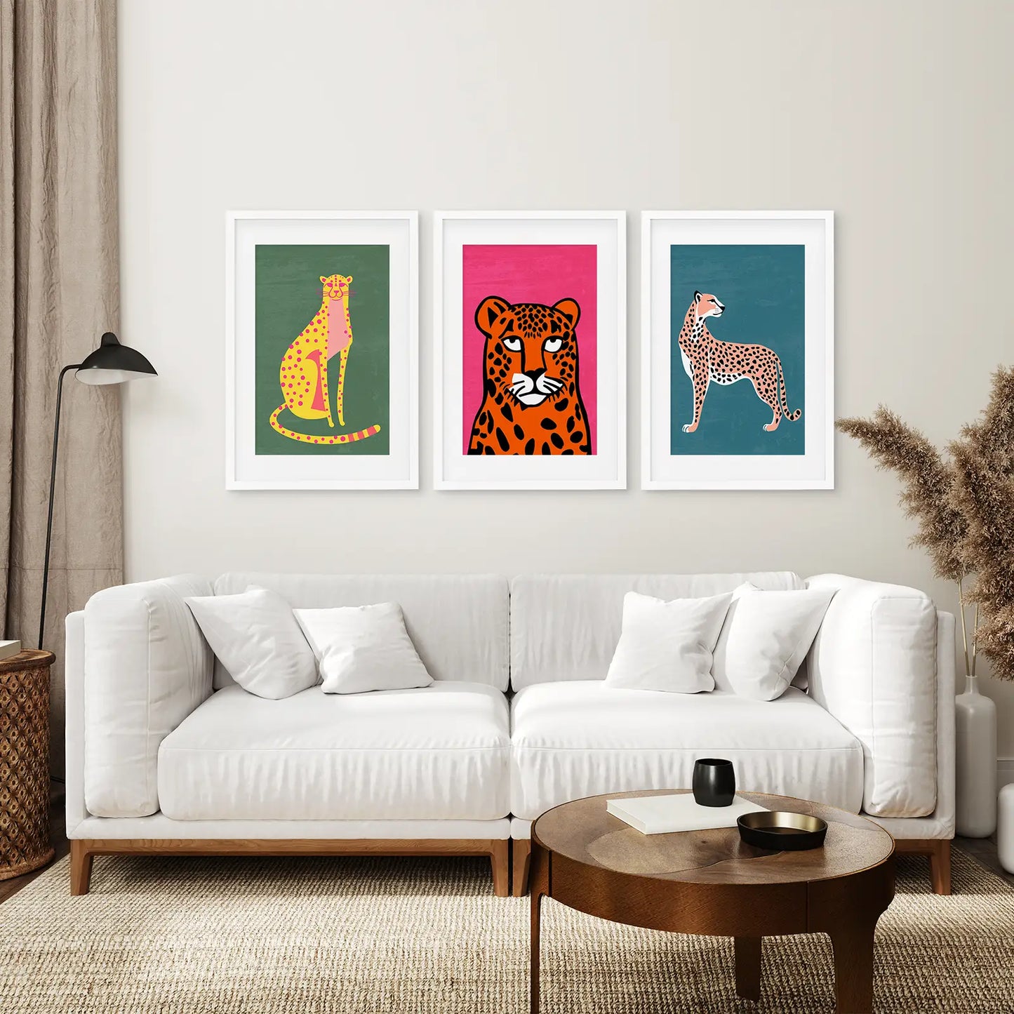 Cheetah Cat Prints Colorful Wall Art Decor