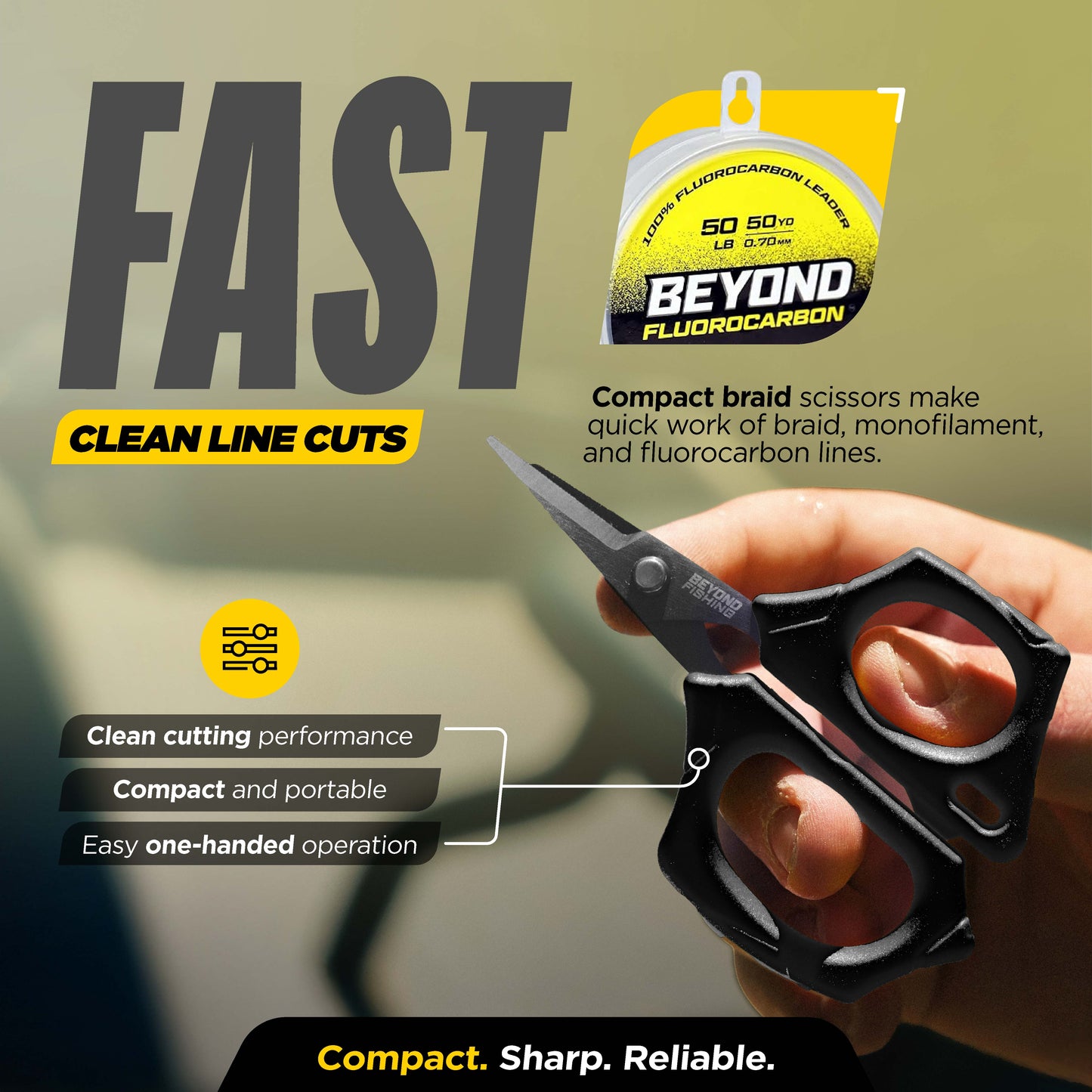 Beyond Braid Fishing 5-Piece Fishing Tool Kit - Pliers, Fillet Knife, Hook Remover, Lip Gripper, and Braid Scissors