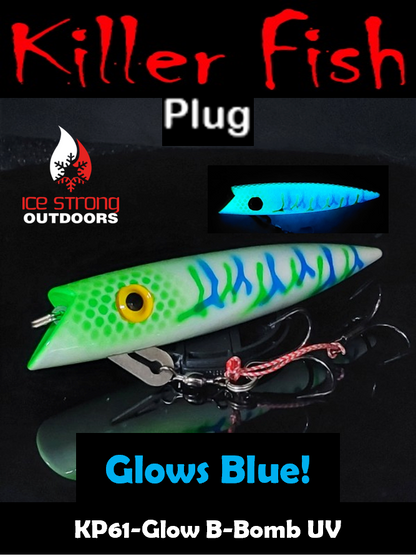 Ice Strong Outdoors - Killer Fish - Rattling TROLLING PLUG UV - NEW 2026 Colors Just Released!